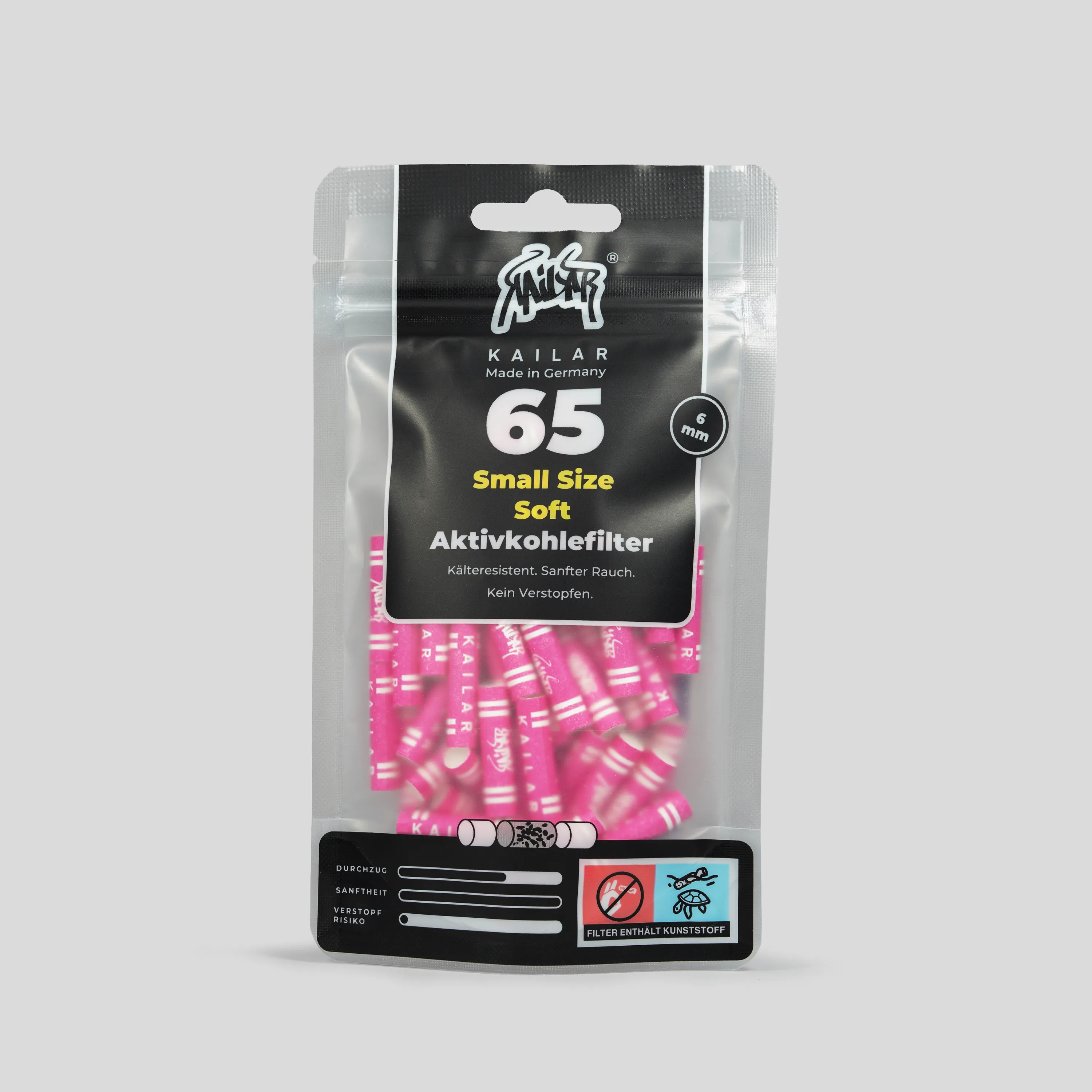65 Kailar Aktivkohlefilter Small Size Soft 65 Kailar Aktivkohlefilter Small Size Soft