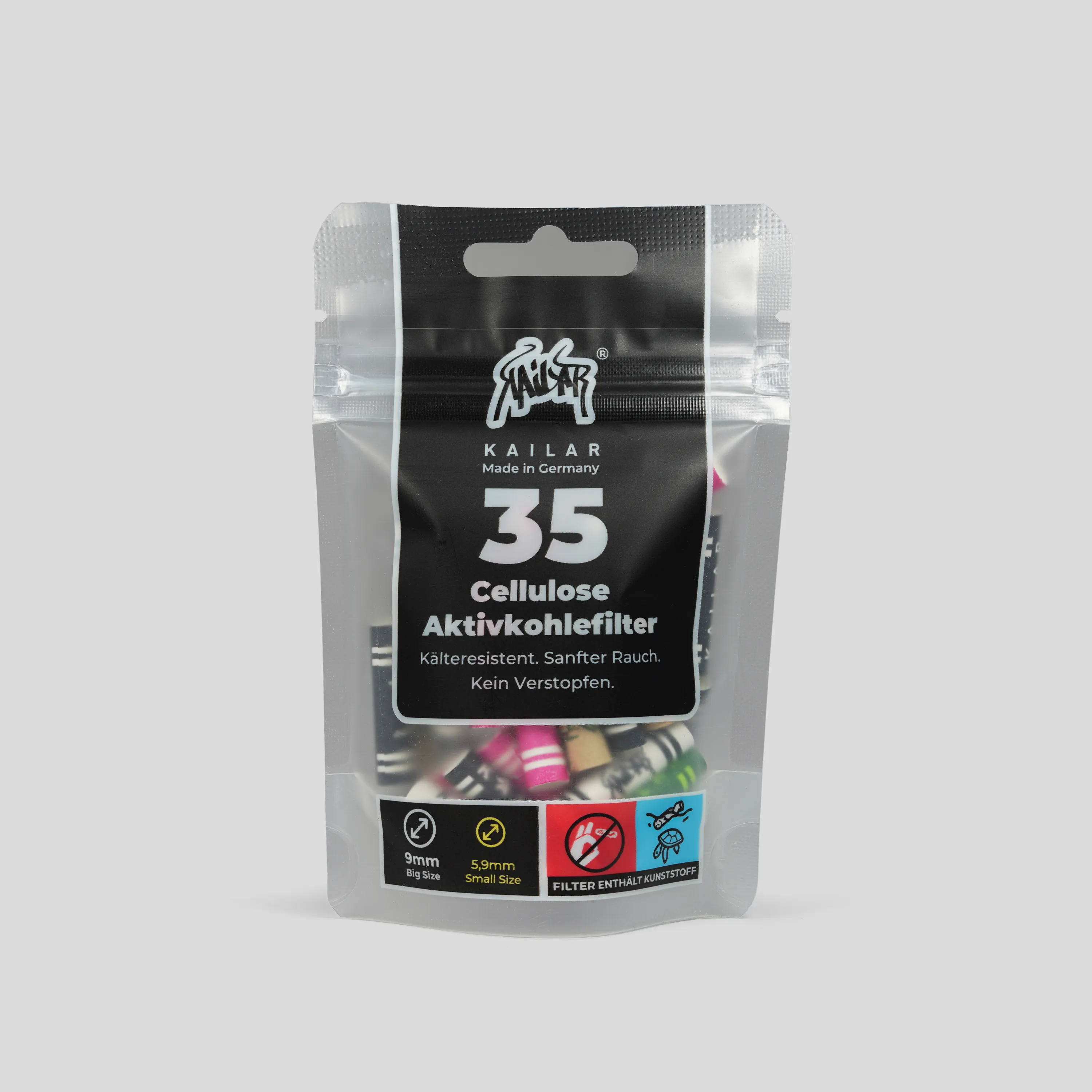 35 Kailar Cellulose Aktivkohlefilter Slim Size