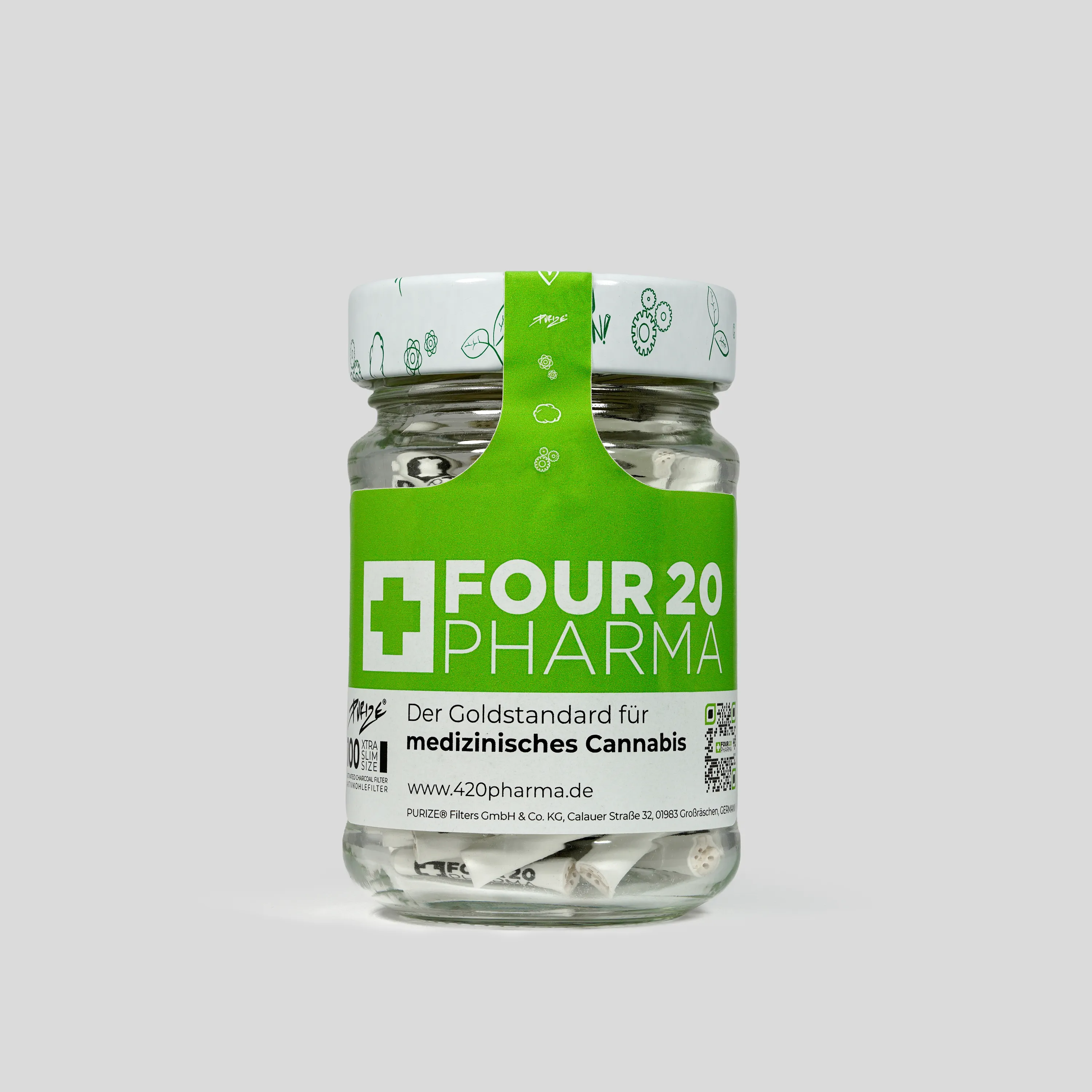 420 Pharma 100 Aktivkohlefilters Slim 